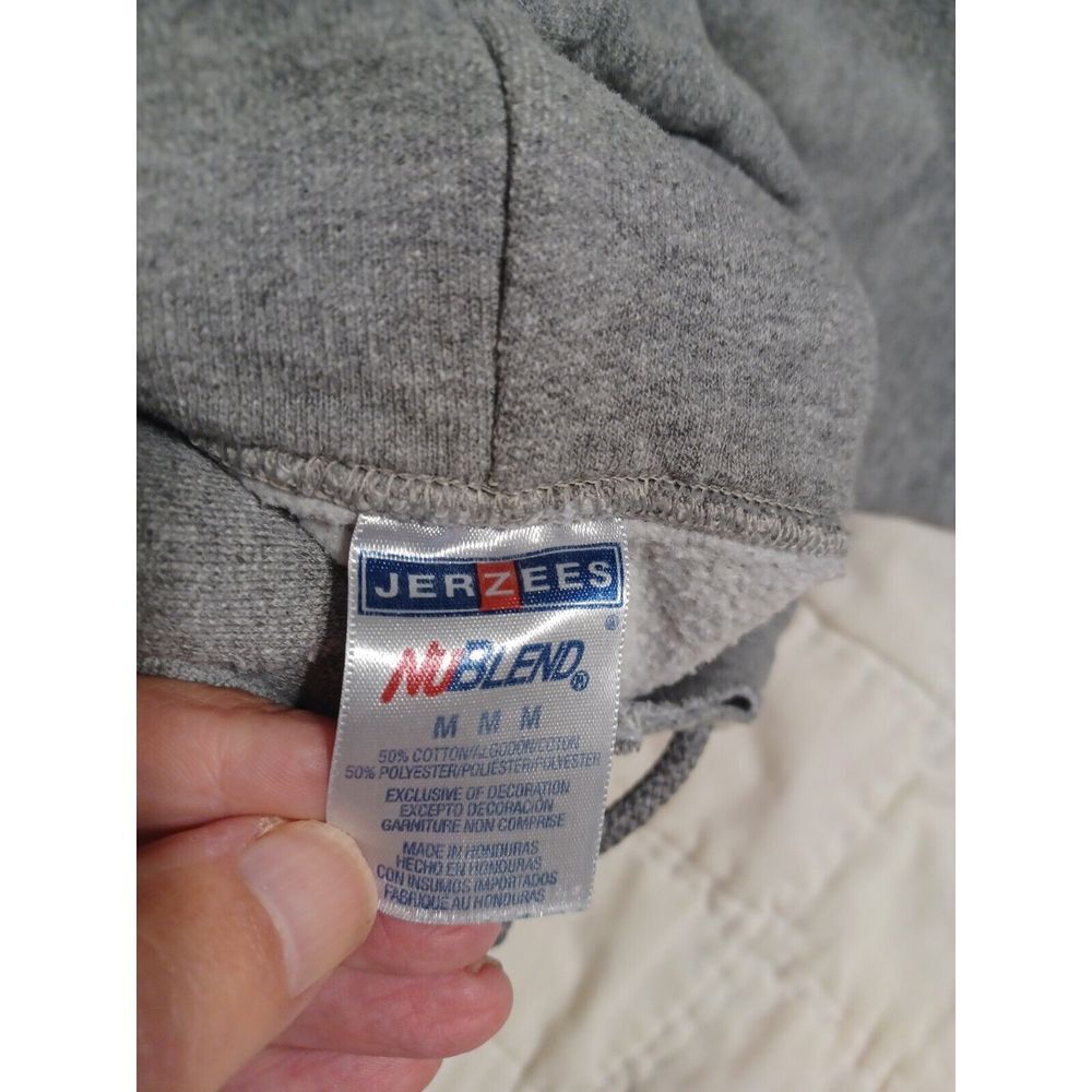 Vintage 90s Ithaca College Sweatshirt Pullover Men's Size Medium Hoodie Gray - Picture 6 of 6